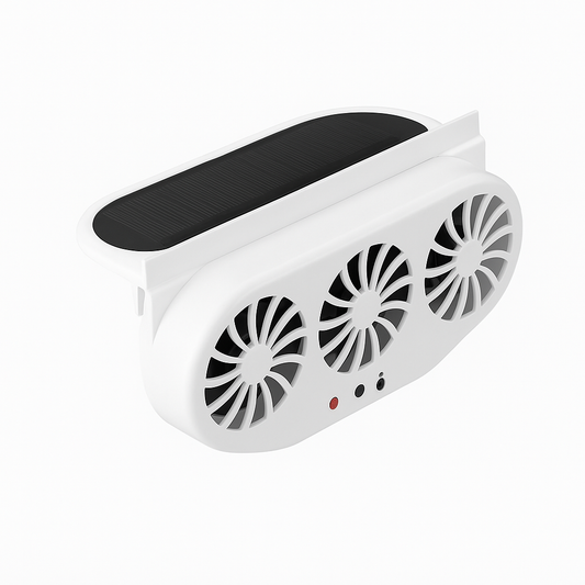 Ventilador Solar para Coche – Enfriamiento Automático sin Batería