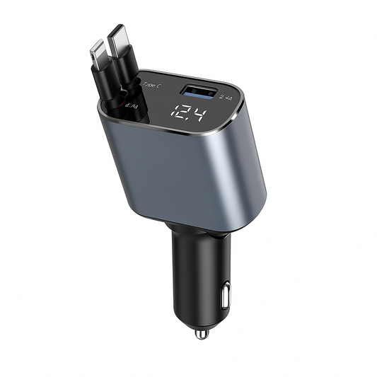 Cargador de coche USB-C + Apple – Carga rápida 12V