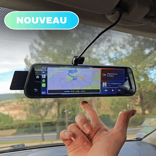 Retrovisor inteligente con CarPlay & Android Auto – Compatible con todos los coches